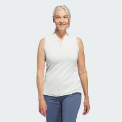 Koszulka Ultimate365 Tour HEAT.RDY Sleeveless Polo. Zielone koszulki damskie Adidas, xs, bez wzorów, z materiału, bez kołnierzyka, bez ramiączek. Za 329.00 zł.