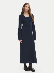 Tommy Hilfiger Sukienka dzianinowa Scoop WW0WW52306 Granatowy Regular Fit. Niebieskie sukienki damskie Tommy Hilfiger, bez wzorów, z dzianiny, bez ramiączek. Za 849.99 zł.