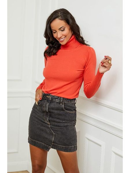 Soft Cashmere Golf w kolorze pomarańczowym rozmiar: 38/40. Pomarańczowe golfy damskie Soft Cashmere, bez wzorów, z kaszmiru, bez ramiączek. Za 161.73 zł.