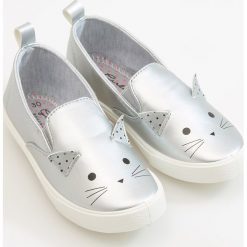 Tenisówki z uszami myszki - Jasny szar. Szare buty sportowe dziewczęce Reserved. Za 49.99 zł.