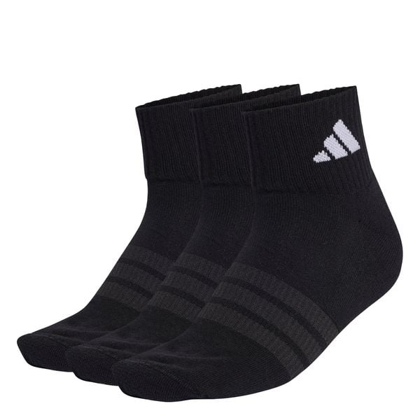 SKARPETY CUSHIONED SPORTSWEAR ANKLE SOCKS, 3 PARY. Czarne skarpetki damskie Adidas, bez wzorów, z bawełny. Za 54.95 zł.