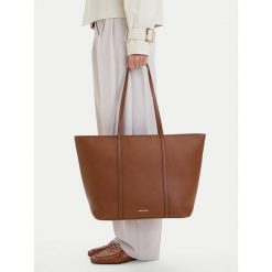 Torebka GINO ROSSI. Brązowe shopper bag Gino Rossi, bez wzorów, bez dodatków. Za 199.99 zł.