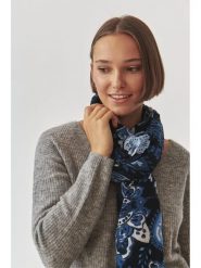 TATUUM Szal w kolorze granatowym - 180 x 86 cm rozmiar: onesize. Niebieskie szaliki damskie TATUUM, bez wzorów, z bawełny. Za 95.92 zł.