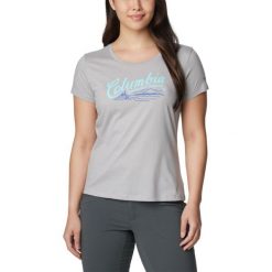 Koszulka z krótkim rękawem damska Columbia Daisy Days SS Graphic Tee. Szare koszulki damskie Columbia, s, bez wzorów, bez kołnierzyka, bez ramiączek. Za 79.99 zł.