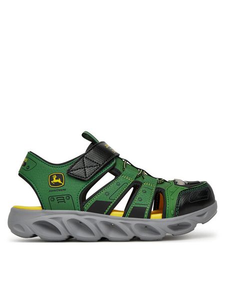 Skechers Sandały Hypno-Splash- 407070L/GNBK Zielony. Zielone sandały chłopięce Skechers, ze skóry, bez zapięcia. Za 265.99 zł.