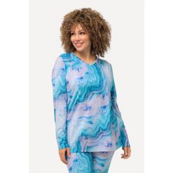 Damskie Koszulka narciarska wzór marmurkowy pętelka dekolt w serek długi rękaw. Niebieskie koszulki sportowe damskie Ulla Popken, plus size, bez wzorów, z elastanu, bez ramiączek, narciarskie. W wyprzedaży za 143.99 zł.
