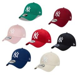 Czapka baseballowa New York Yankees. Czerwone czapki z daszkiem damskie New Era, bez wzorów. Za 231.50 zł.