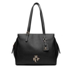 Torebka Beverly Hills Polo Club. Czarne shopper bag Beverly Hills Polo Club, bez wzorów, bez dodatków. Za 229.99 zł.