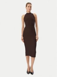 Guess Sukienka codzienna W6BK88 Z1920 Brązowy Slim Fit. Brązowe sukienki damskie Guess, z aplikacjami, z syntetyku, bez ramiączek. Za 614.99 zł.