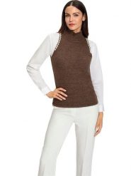 Heine Bezrękawnik w kolorze brązowym rozmiar: 40. Brązowe swetry klasyczne damskie Heine, bez kołnierzyka. Za 73.76 zł.