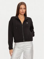 Guess Bluza V4BQ14 K7UW2 Czarny Regular Fit. Czarne bluzy damskie Guess, l, z aplikacjami, z wiskozy, bez kaptura. Za 219.99 zł.
