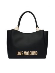 LOVE MOSCHINO Torebka JC4107PP1PKD0000 Czarny. Czarne shopper bag Love Moschino, bez wzorów, ze skóry, bez dodatków. Za 1,059.00 zł.