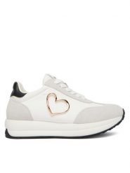 LOVE MOSCHINO Sneakersy JA15344G1OINC10A Biały. Białe obuwie sportowe damskie Love Moschino, z materiału, bez zapięcia. Za 869.00 zł.