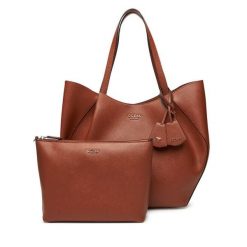 Torebka Guess. Brązowe torebki klasyczne damskie Guess, bez dodatków. Za 609.99 zł.