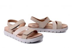 DR. BRINKMANN 710270-08 beige, sandały damskie. Brązowe sandały damskie Dr. Brinkmann, bez wzorów, ze skóry, bez obcasa, bez zapięcia. Za 329.90 zł.