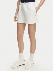 Lacoste Szorty sportowe GF9991 Biały Regular Fit. Białe spodenki sportowe damskie Lacoste, bez wzorów, z bawełny. Za 359.99 zł.