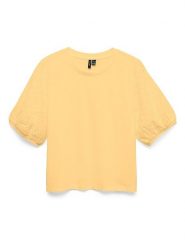 Vero Moda Bluzka w kolorze żółtym rozmiar: XS. Żółte bluzki damskie Vero Moda, xs, bez wzorów, z bawełny, bez kołnierzyka, bez ramiączek. Za 48.05 zł.