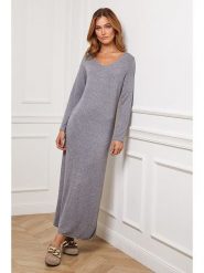 Joséfine Sukienka dzianinowa "Dovel" w kolorze szarym rozmiar: S. Szare sukienki damskie Joséfine, bez wzorów, z dzianiny, bez ramiączek. Za 105.38 zł.
