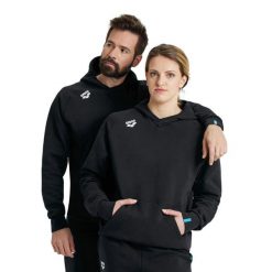 Bluza Arena Team Hooded Sweat Panel z kapturem. Niebieskie bluzy damskie Arena, xl, bez wzorów, z bawełny, z kapturem. Za 289.99 zł.