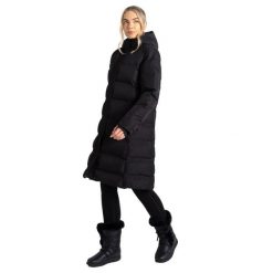 Kurtka Ocieplana Damska Wander. Czarne kurtki damskie Dare 2b, xs, z aplikacjami, z dzianiny, z kapturem. Za 524.99 zł.