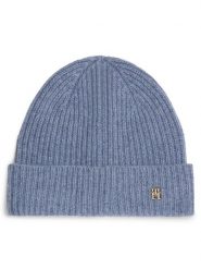 Tommy Hilfiger Czapka AW0AW16623 Niebieski. Niebieskie czapki damskie Tommy Hilfiger, na zimę, bez wzorów, z kaszmiru. Za 329.99 zł.