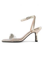 Loft37 Skórzane sandały w kolorze złotym rozmiar: 39. Żółte sandały damskie loft37, bez wzorów, z otwartym noskiem, bez obcasa, na koturnie, bez zapięcia. Za 382.99 zł.