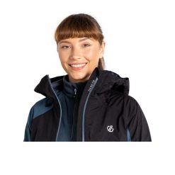 Kurtka Wodoodporna Damska Traversing. Czarne kurtki damskie Dare 2b, s, bez wzorów, z materiału, z kapturem. Za 208.99 zł.