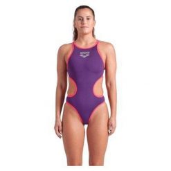 Damski kostium kąpielowy 1-częściowy Arena One Biglogo. Brązowe stroje jednoczęściowe Arena, bez wzorów. Za 199.99 zł.