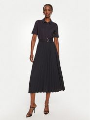 Tommy Hilfiger Sukienka koszulowa WW0WW43007 Granatowy Regular Fit. Niebieskie sukienki damskie Tommy Hilfiger, bez wzorów, z wiskozy, bez ramiączek. Za 269.99 zł.