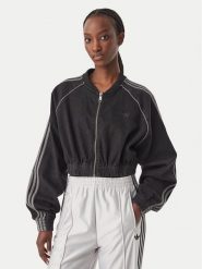Adidas Bluza Sst Denim Tracktop KS9216 Czarny Regular Fit. Czarne bluzy damskie Adidas, l, bez wzorów, z bawełny, bez kaptura. Za 399.99 zł.