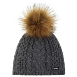 Czapka damska Afra Lux. Szare czapki damskie Eisbär, bez wzorów, z poliesteru. Za 199.99 zł.