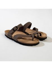 BACKSUN Japonki "Barcelone" w kolorze szarobrązowym rozmiar: 38. Brązowe klapki damskie Backsun, bez wzorów, z materiału, z otwartym noskiem, bez obcasa, bez zapięcia. Za 130.99 zł.