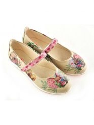 Goby Baleriny w kolorze beżowym ze wzorem rozmiar: 35. Brązowe balerinki damskie Goby, bez wzorów, z okrągłym noskiem. Za 173.99 zł.