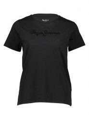 Pepe Jeans Koszulka w kolorze czarnym rozmiar: S. Czarne koszulki damskie Pepe Jeans, s, bez wzorów, z bawełny, bez kołnierzyka, bez ramiączek. Za 87.61 zł.