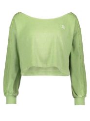 Adidas Bluza w kolorze zielonym rozmiar: 36. Zielone bluzy damskie Adidas, bez wzorów, bez kaptura. Za 123.25 zł.