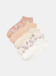 Prążkowane skarpetki 5 pack - wielobarwny. Skarpetki damskie Sinsay, bez wzorów, prążkowane. Za 17.99 zł.