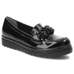 Czarne Półbuty Armodo Skórzane Eleganckie Buty. Czarne półbuty damskie Armodo, na wiosnę, bez wzorów, ze skóry, bez obcasa, bez zapięcia. Za 389.00 zł.