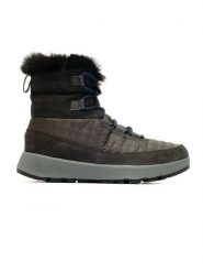 Columbia Botki zimowe "Slopeside Peak Luxe" w kolorze antracytowym rozmiar: 37,5. Czarne botki damskie Columbia, na zimę, z materiału, bez obcasa, bez zapięcia. Za 180.06 zł.