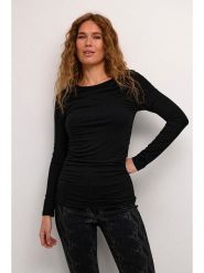 Kaffe Bluzka w kolorze czarnym rozmiar: L. Czarne bluzki damskie Kaffe, l, bez wzorów, z wiskozy, klasyczne, bez kołnierzyka, bez ramiączek. Za 69.58 zł.