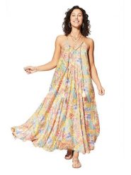 Ipanima Sukienka w kolorze żółtym ze wzorem rozmiar: 38/40. Żółte sukienki damskie Ipanima, bez wzorów, bez ramiączek. Za 78.99 zł.