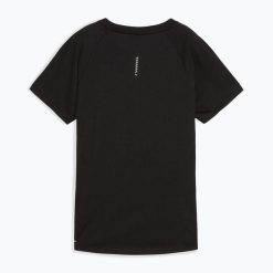 Koszulka do biegania damska PUMA Run Velocity Tee Tri-Blend puma. Czarne koszulki damskie Puma, bez wzorów, bez kołnierzyka, bez ramiączek. Za 89.99 zł.