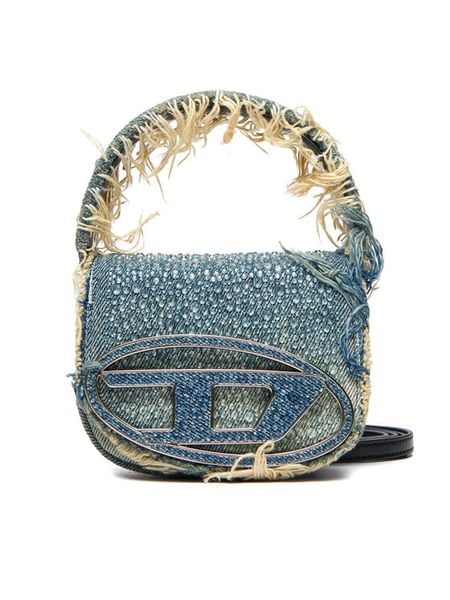 Diesel Torebka 1DR XS-Iconic X08709P6803 Niebieski. Niebieskie torebki klasyczne damskie Diesel, z materiału, bez dodatków. Za 1,819.00 zł.