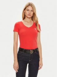 Guess T-Shirt W2YI45 J1314 Czerwony Slim Fit. Czerwone t-shirty damskie Guess, xs, z aplikacjami, z bawełny, bez kołnierzyka. Za 109.99 zł.