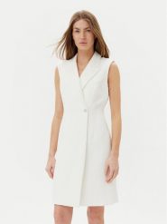 DKNY Sukienka koktajlowa DD5U1H66 Écru Slim Fit. Sukienki damskie DKNY, bez wzorów, z syntetyku, wizytowe, bez ramiączek. Za 459.99 zł.