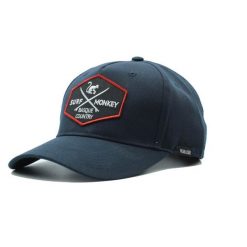 Czapka Trucker - 5 paneli - Poliester z recyklingu (Granatowy). Niebieskie czapki z daszkiem damskie SURF MONKEY, bez wzorów, z poliesteru. Za 159.95 zł.