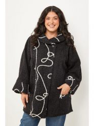 Curvy Lady Płaszcz przejściowy w kolorze czarnym rozmiar: 44/46. Czarne płaszcze damskie Curvy Lady, bez wzorów, bez kaptura. Za 130.99 zł.