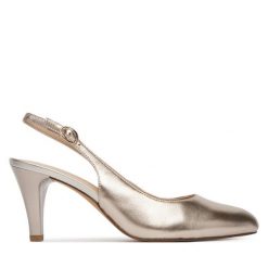 Czółenka Caprice. Brązowe czółenka damskie Caprice, bez wzorów, bez obcasa. Za 329.99 zł.