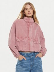 Roxy Kurtka przejściowa Slow Song ERJJK03614 Różowy Oversize. Czerwone kurtki damskie Roxy, xl, bez wzorów, z bawełny, bez kaptura. Za 259.99 zł.