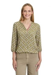 CARTOON Bluzka w kolorze khaki rozmiar: 42. Brązowe bluzki damskie Cartoon, bez wzorów, z wiskozy, bez kołnierzyka, bez ramiączek. Za 104.99 zł.