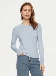 Calvin Klein Bluzka K20K208031 Błękitny Slim Fit. Niebieskie bluzki damskie Calvin Klein, xl, bez wzorów, z syntetyku, bez kołnierzyka, bez ramiączek. Za 239.99 zł.